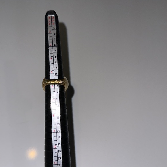 MARCIA MORAN brushed gold tone orange quartz cocktail statement ring 5.75 - Picture 6 of 6